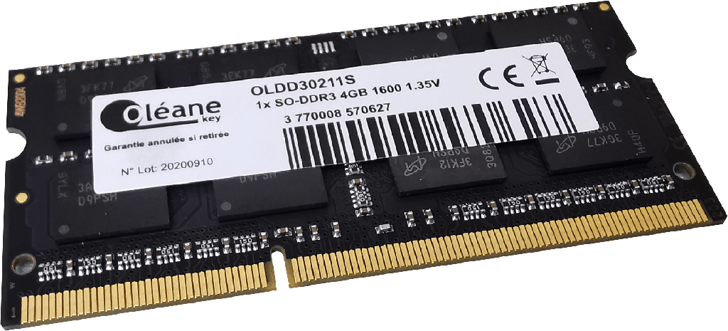 OLEANE Key 4GB SO-DDR3 1600 MHz/CL11 1.35V (PC3-12800) Oléane key - 4 GB - DDR3