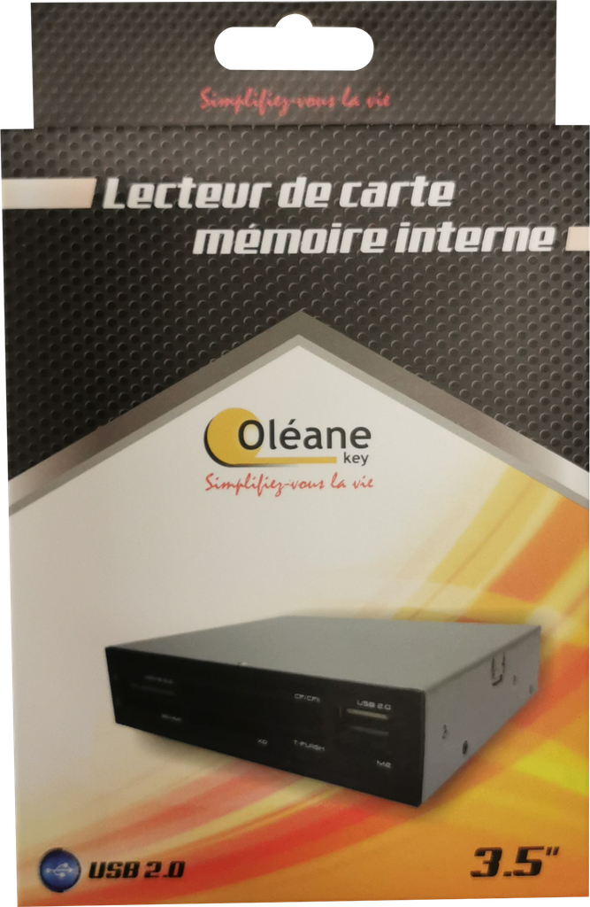OLEANE Key Lecteur de carte memoire interne 3.5" USB2.0 - USB 2.0